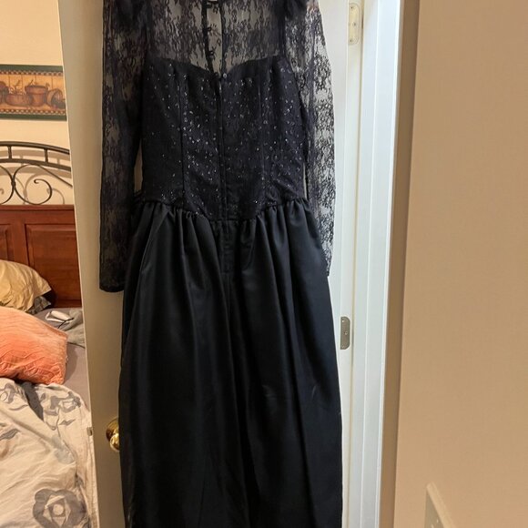 Scott McClintock Vintage Black Lace Formal Dress - Picture 3 of 6
